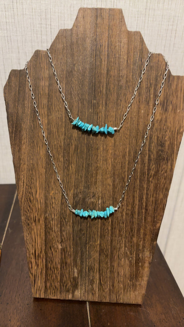 Turquoise Chip Necklace