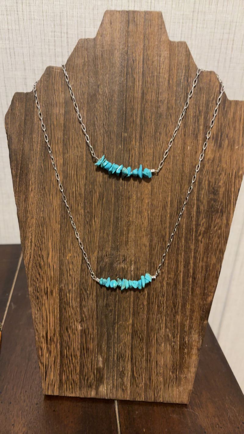 Turquoise Chip Necklace