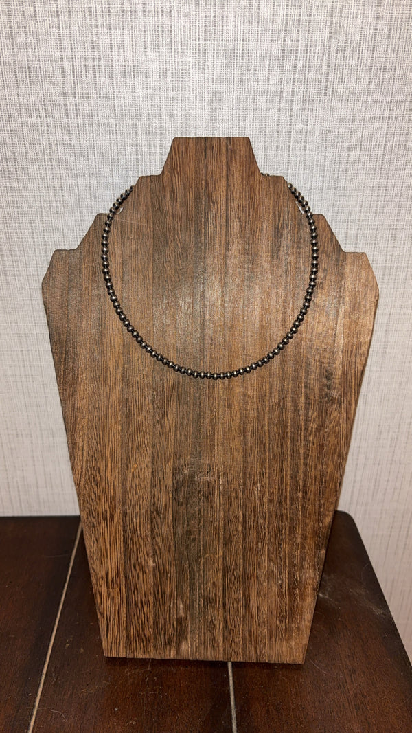 4 mm Sterling Silver Pearls necklace