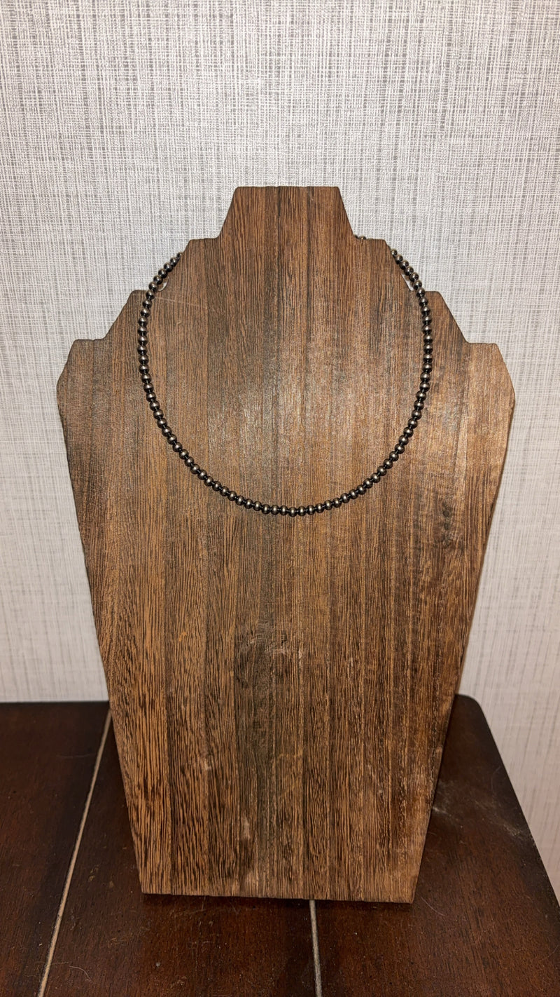 4 mm Sterling Silver Pearls necklace