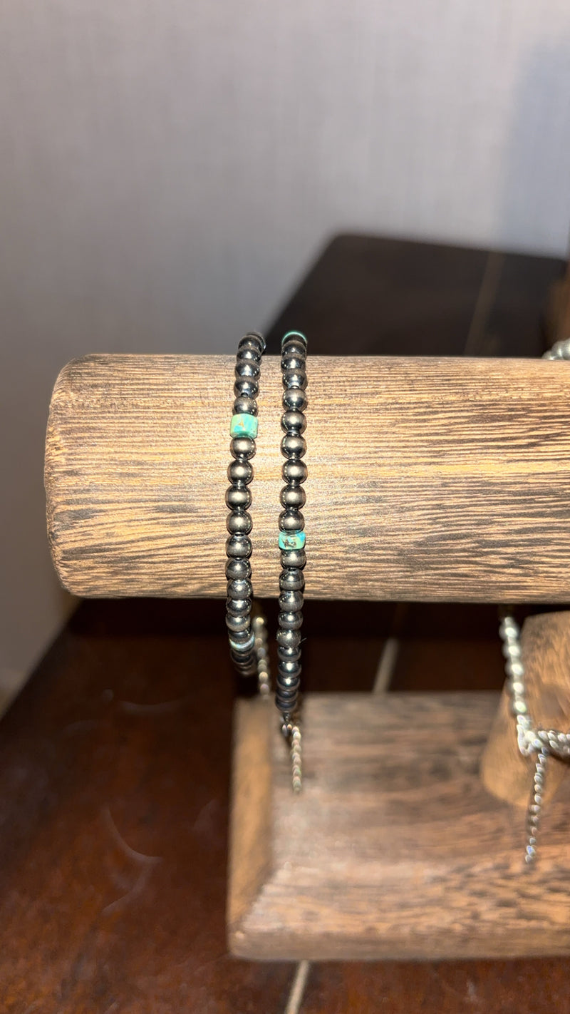 Sterling Silver Pearls Bracelet 4 mm